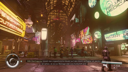 Die Cyberpunk-Stadt „Neon“ ist einer der hübschesten Orte des Spiels