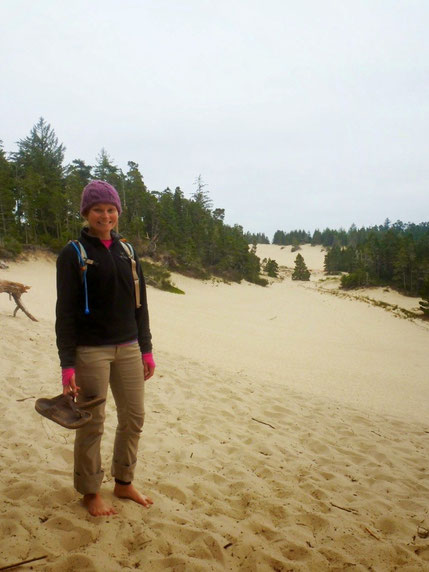 Exploring the Oregon dunes near Honeyman campground