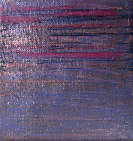Kunst im Quadrat  - Bild Adventskalender 11. Dezember 10 x 10 Format Mischtechnik in Violett-Tönen