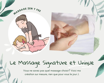 Massage signature Zen y Fée , unique et personnalisé