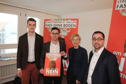 Noah Menzi, Sascha Schmid, Esther Friedli und Lukas Grossenbacher.