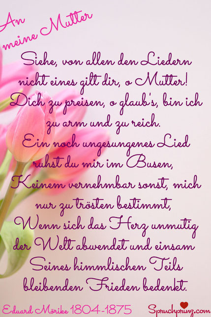 Gedicht für mama ein schönes Flog der