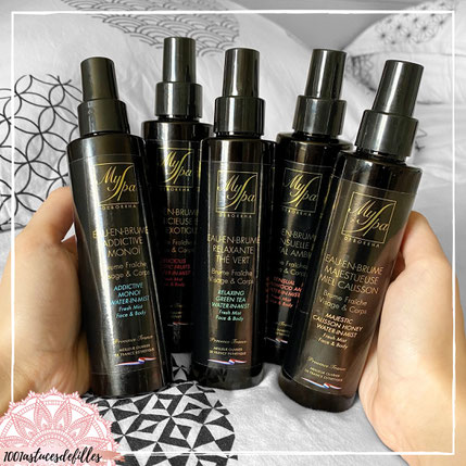 eau en brume monoi fruits exotiques the vert santal ambre miel calisson produit multi fonctions nettoie hydrate parfume rafraîchit apaise adoucit revitalise