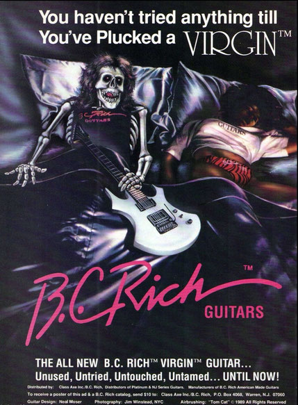 BC Rich Virgin advert from 1989