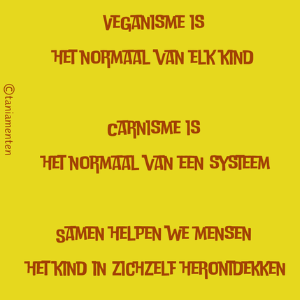 veganisme is het normaal van elk kind