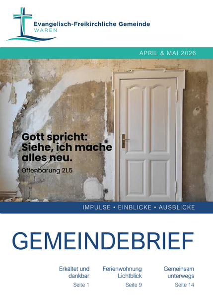 Gemeindebrief April Mai 2026