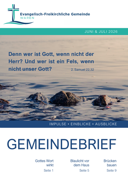 Gemeindebrief Juni Juli 2026
