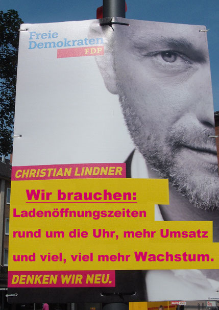 FDP, Christian Lindner, "Fridays for Future", Demoplakat,