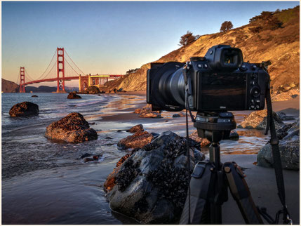 San Francisco, Sunset Marshalls Beach, Marshall's Beach, Golden Gate Bridge