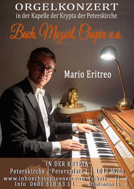 Bach Mozart Chopin u.a.   Orgelkonzert  in der KRYPTA