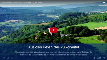 Was macht Gerolsteiner Mineralwasser so besonders? Mehr erfahren auf YouTube!