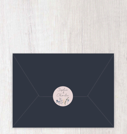 Save the date mariage numérique animé, hexagone champetre, fleurs, bohème