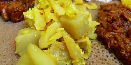 Atakilt alicha Ethiopian cabbage and potato dish