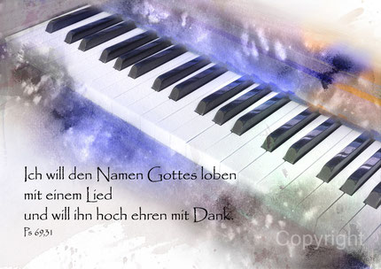 Christliche Karten, Mirjam Dentler, Klavier, Instrument