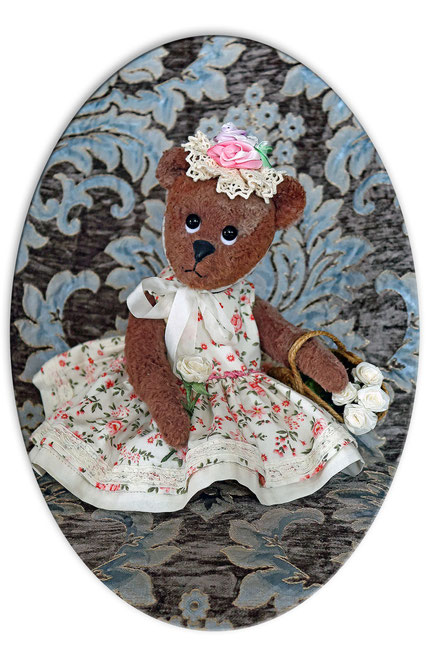 Sammler Teddybären collectors Teddy Bears "Victoria das Blumenmädchen" Handmade
