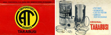 Publicidad de AT Tarabusi en caja de cerillas