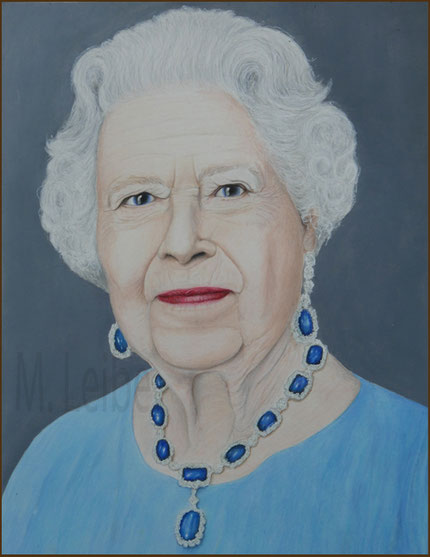 Queen Elizabeth portrait gemalt