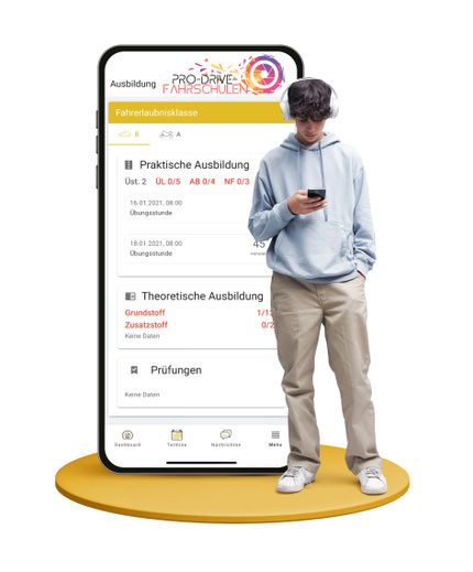 Moderne Fahrschule mit Lern- App & Verwaltungs- APP