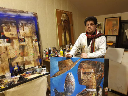 Ebrahim Hamid in seinem Atelier