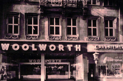 Eingänge Woolworth und Carl Niemer 1962