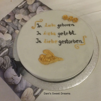 Torte für eine Beerdigung