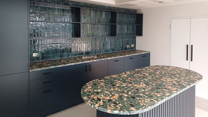 Terrazzo Arbeitsplatte im Café