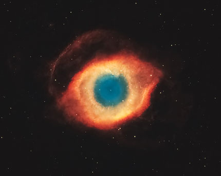 Helix nebula, planetary nebula, Auge Gottes, eye of god, narrowband