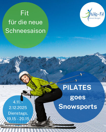 PILATES goes Snowsports | Spezialtraining vom 4.11. - 2.12.2025 - Vita-Fit Bewegungsraum in Hunzenschwil