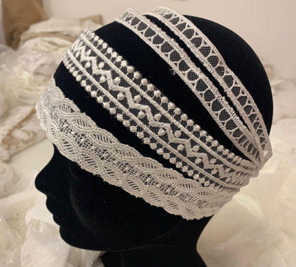 Headband pour mariée, headband dentelle, bandeau cheveux mariée, bandeau chevelure