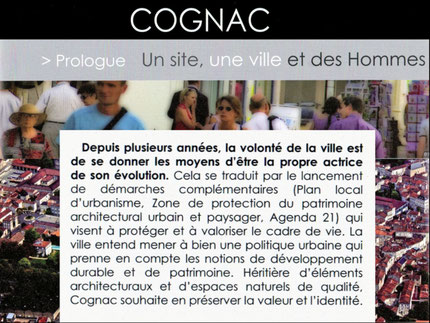 Extraits du dossier de candidature de COGNAC Ville d'art et d'histoire