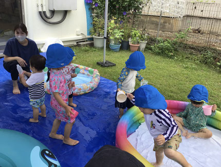 雨も上がって、今日は待ちに待ったプール開きでした！