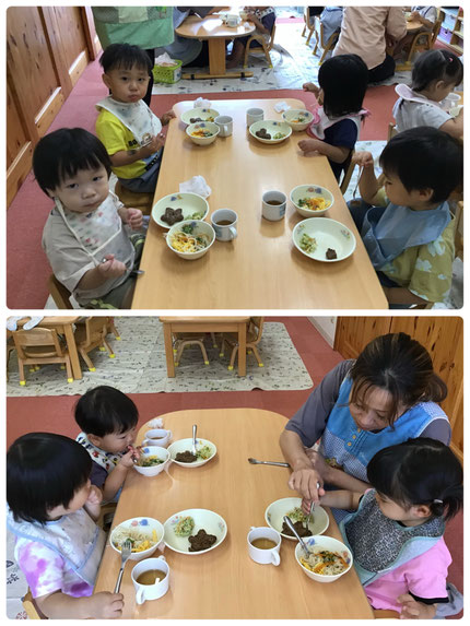 「すごい！おほしさまがある！」「おくらもキラキラ！」とみんな大喜びでした。