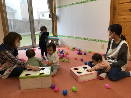ぽっとん！！上手に入れれるかな？