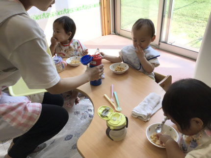 先週まで希望保育で、今日、久しぶりに登園したお友達もいました。