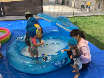 　久しぶりのプール遊び、楽しかったね !
