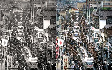 1961（昭和36）年5月21日、金沢市尾張町商店街