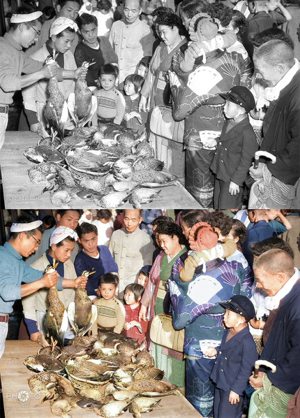 1954（昭和29）年11月1日、金沢市近江町市場