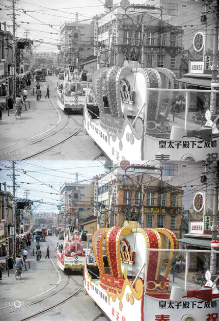 1959（昭和34）年4月11日、金沢市香林坊交差点