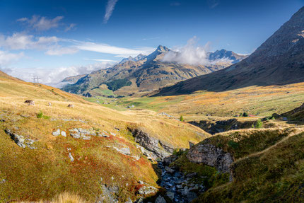 Wunderbare Landschaften auf dem Weg zum Septimerpass