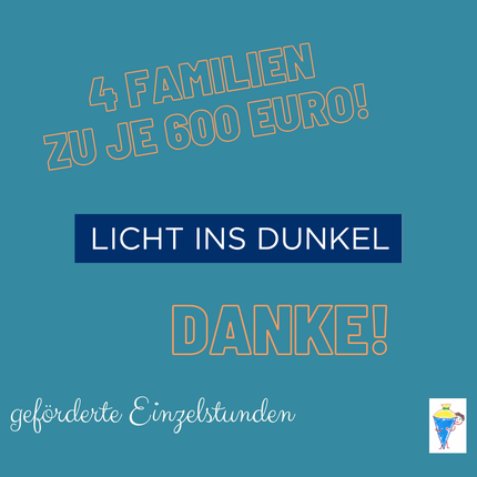 Großartige Förderung von Licht in Dunkel für den Verein Schultüte
