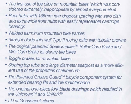 Classic MTB Wilderness Trail Bikes and Parts Classic MTB Wilderness Trail Bikes and Parts