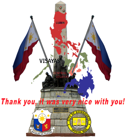 Fotomontage mit dem José Rizal Monument im Rizal Park von Manila