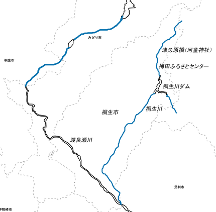 桐生川全体図