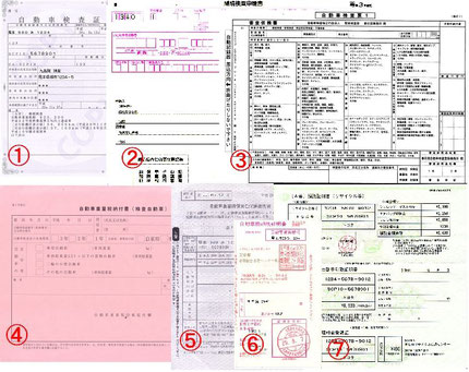 トレーラー　継続車検書類一式