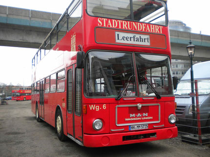 Der Bus für die Stadtrundfahrt