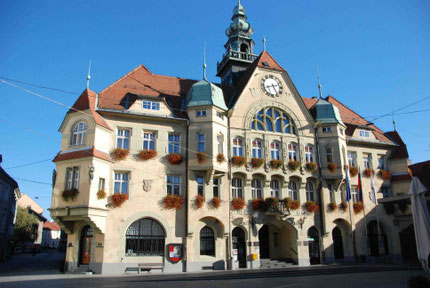 Das prunkvolle Rathaus von Ptuj