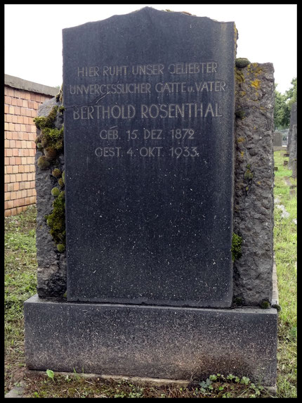 Grab von Berthold Rosenthal auf dem jüdischen Friedhof in Bad Nauheim