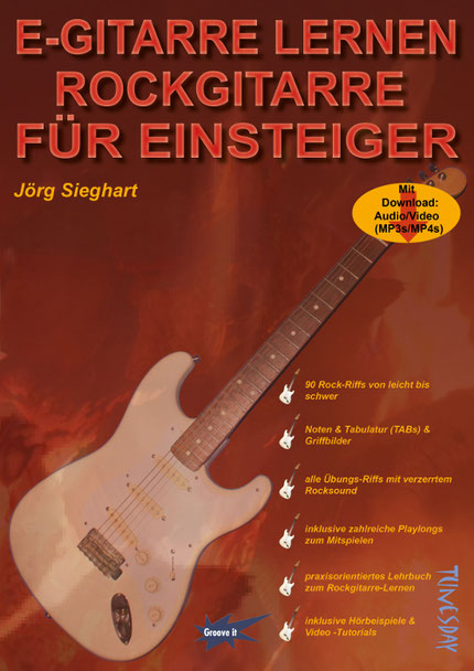 Buchtitel / Cover Rockgitarre für Einsteiger von Jörg Sieghart - E-Gitarre lernen