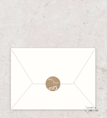 Save the date mariage gif animé- Save the date mariage virtuel-Save the date mariage digital-Save the date mariage numérique animé-à envoyer via les réseaux sociaux-whatsapp-facebook-messenger-mms--fleurs-bouquet-pivoines-eucalyptus-kraft-floral