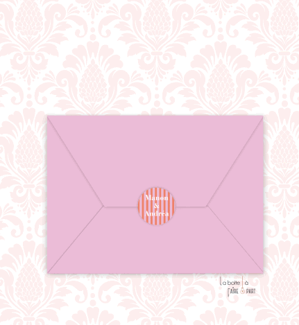 Faire-part mariage gif animé-faire-part mariage virtuel- faire part mariage digital-numérique animé-électronique-vidéo-à envoyer via les réseaux sociaux-whatsapp-facebook-messenger-mms-rayures-couleur-pop-rose-orange-arche -photo